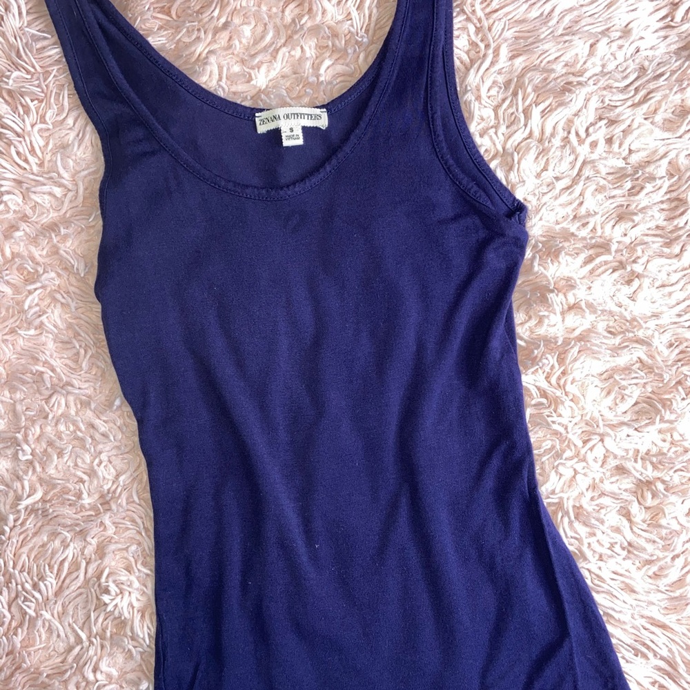 NAVY BLUE BASIC TANK TOP · SIZE S - Picture 2 of 3